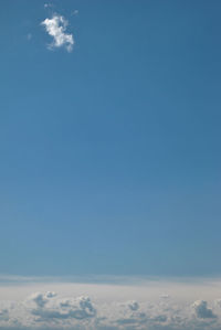 Scenic view of cloudscape against blue sky