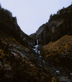 Scenic view of mountains against clear sky
