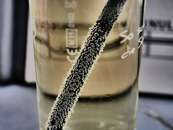 Close-up of drink in glass