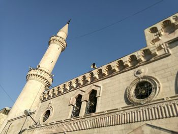 Low angle view of temple against clear sky