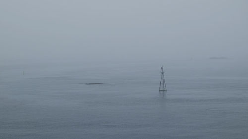 Sailboat in sea against sky