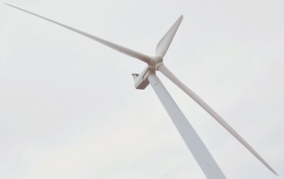 Low angle view of windmill