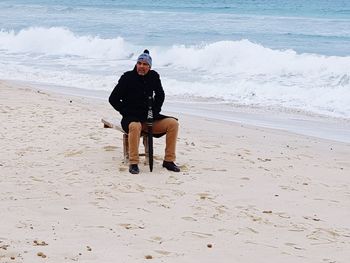 Full length of man on beach