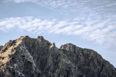 Panoramic view of mountains against sky