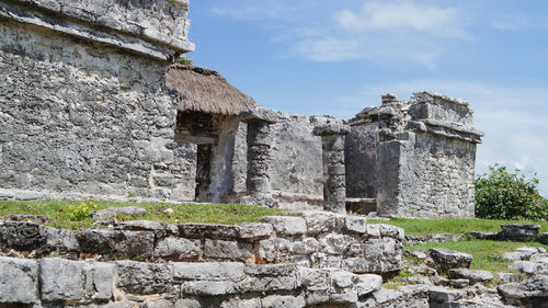 Stone structure against sky