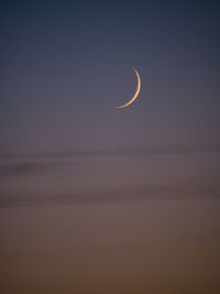 Low angle view of moon in sky