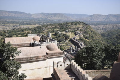 The world's second longest wall at historical fort in rajasthan, india.