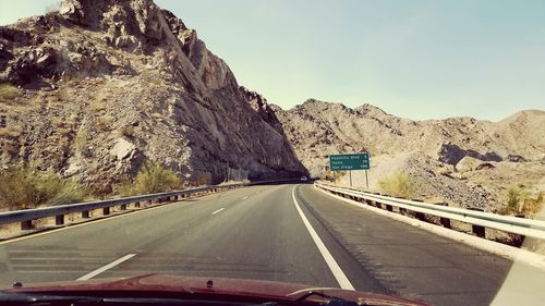 Road passing through mountains