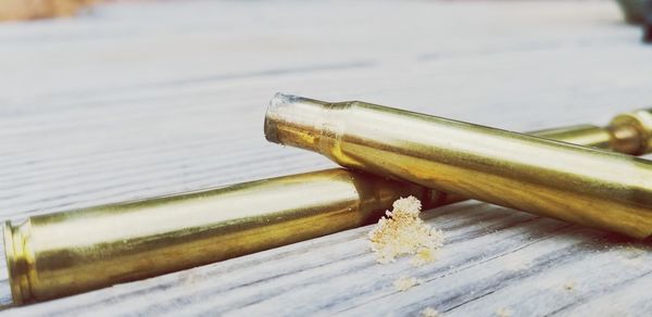 Close-up of cigarette on table