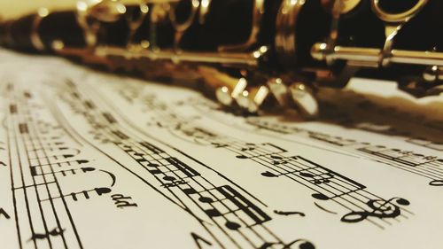 Close-up of piano keys