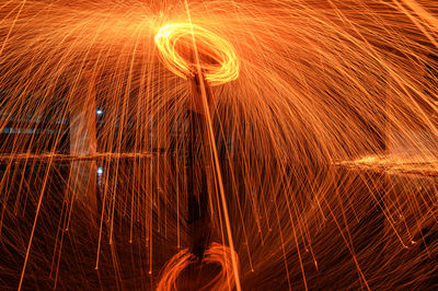 Light painting at night