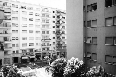 Low angle view of apartment building