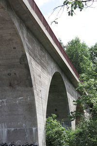 Low angle view of bridge against sky