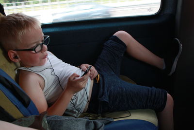 Child using mobile phone