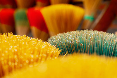 Full frame shot of colorful drinking straws