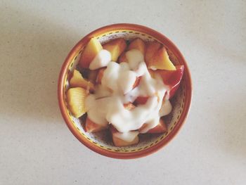 High angle view of food