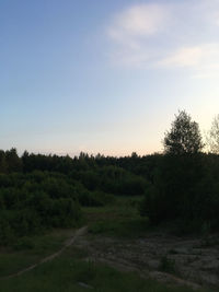 Scenic view of land against sky