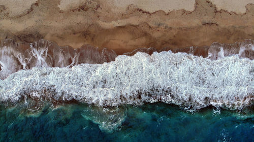 Close-up of water flowing through rocks