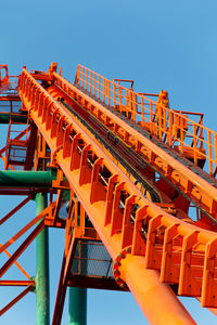 Low angle view of built structure against blue sky