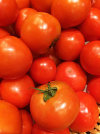 High angle view of tomatoes for sale at market