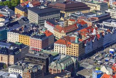 View at the city bergen in norway