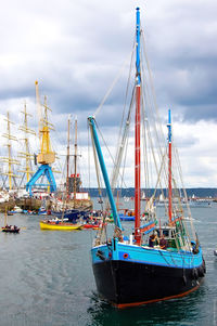 Boats in harbor