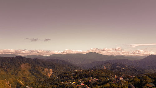 High angle view of landscape against sky