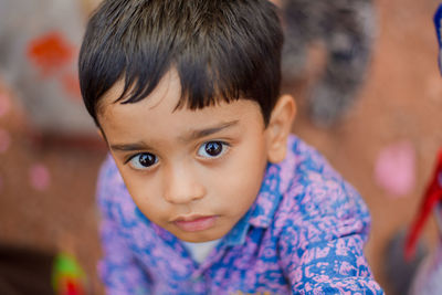 Close-up portrait of cute girl