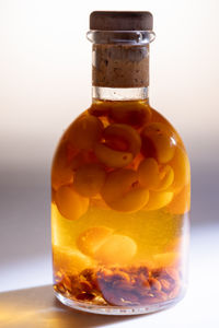 Close-up of drink in glass on table