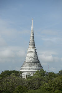 View of temple against cloudy sky