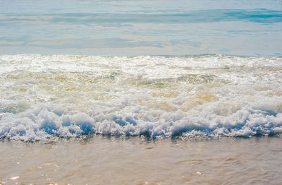 Waves rushing towards shore