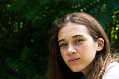 Close-up portrait of beautiful woman