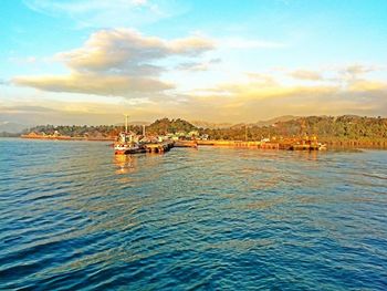 Boats in sea