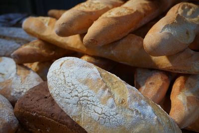 Close-up of bread in store