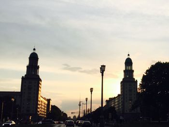 View of building at sunset