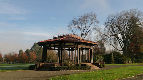 Built structure with trees in background