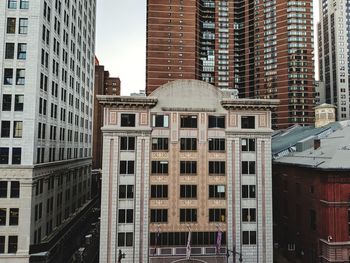 Low angle view of buildings in city