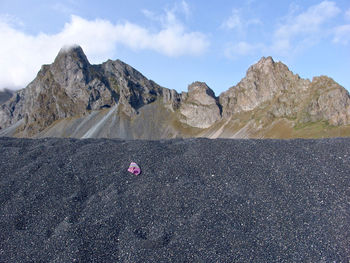 Scenic view of rocky mountains against sky