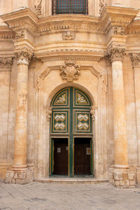 Entrance of historic building