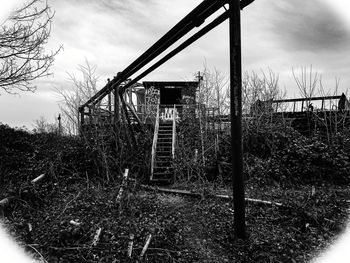 Abandoned built structure against sky