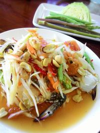 Close-up of food in plate