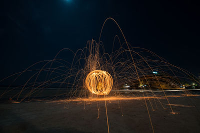Light trails at night