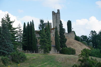 Low angle view of castle against sky