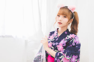 Portrait of a girl looking away