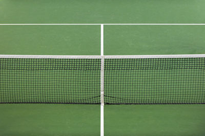 High angle view of tennis court