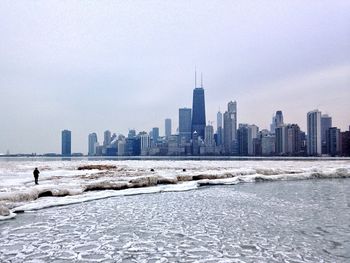 City skyline with waterfront