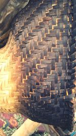 Close-up of wicker basket
