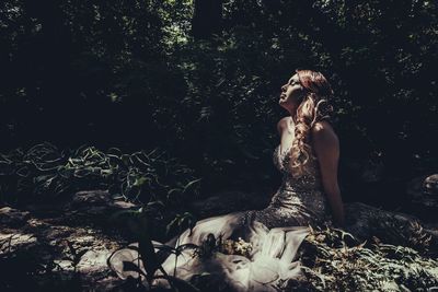 Beautiful woman standing on ground