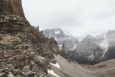 Scenic view of mountain range against sky