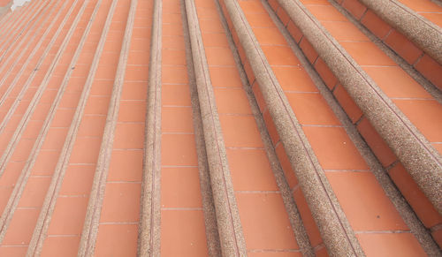 Full frame shot of metallic roof against wall